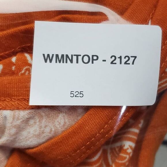 LuLaRoe 3XL Rust Orange Boho Print Tunic Top Simply Comfortable High-Low Hem Plu - Picture 6 of 6